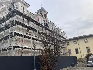 Consolidamento chiesa - Costa di Mezzate - Bergamo - Inizio intervento di restauro